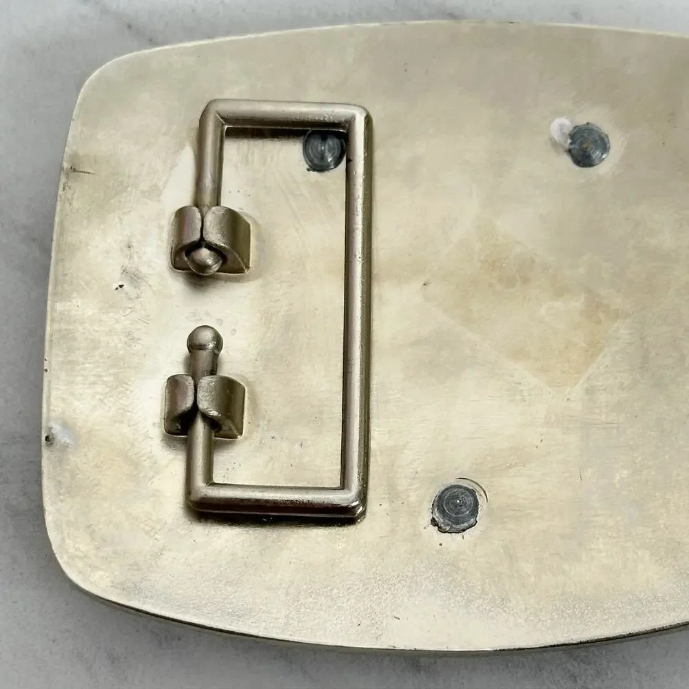 Letter Y Initial Monogram Silver Tone Belt Buckle Western ✨